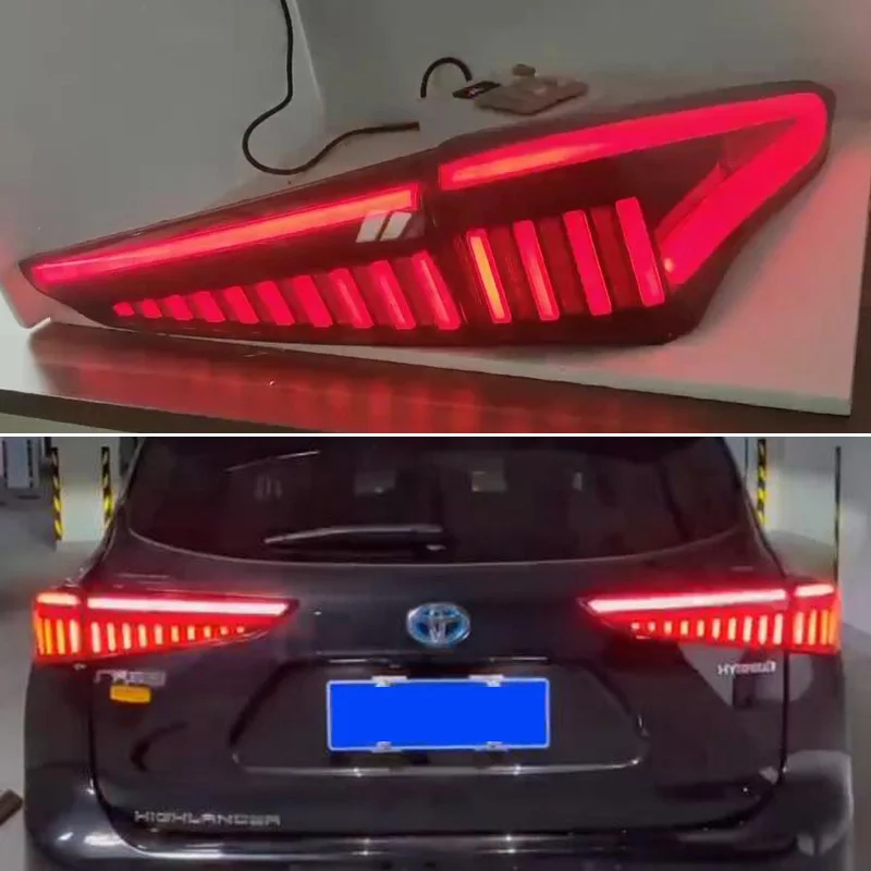 

LED Taillight DRL LED Tail Light Assembly For Toyota Highlander 2021 2022 Rear Driving Light + Brake + Reverse Lamp +Turn Signal