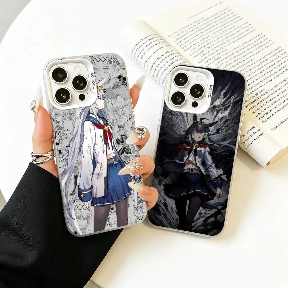 Фото Чехол для телефона Uma Musume Pretty Derby - Oguri Cap для iPhone 17, 16, 15, 14, 13, 12, 11 Plus, Pro Max, XS, белый, серебристый №1