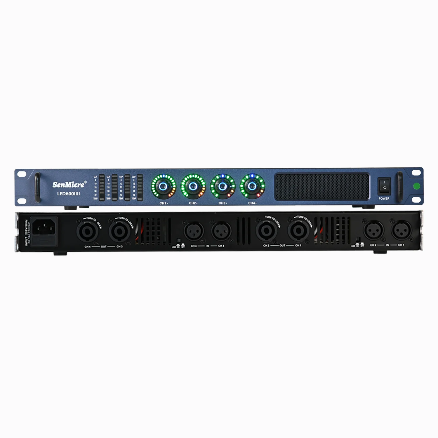 SenMicre LED600 4X600 Вт, 8 Ом, цифровой усилитель мощности, 4-канальный профессиональный усилитель звука, DJ-сабвуфер, AMP 4X1200 Вт, 4 Ом, линейный массив, предусилитель, караоке, сценическое аудиосистема (art.: 3920c8cd3f57c) - 3920c8cd3f57c