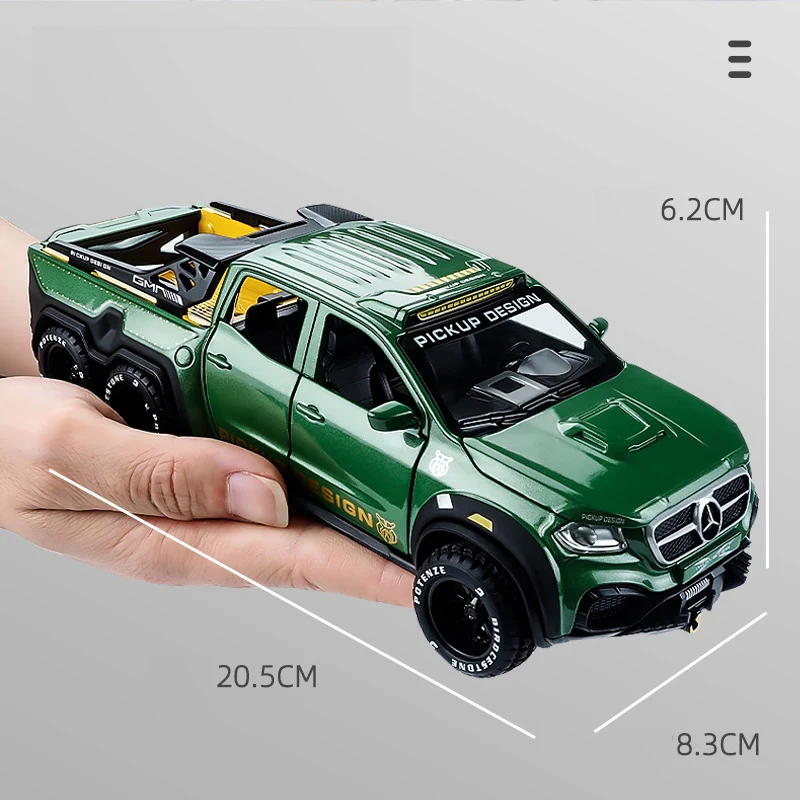 1:28 Benz X-Class 6*6 Monster Trucks Литые и игрушечные автомобили модель автомобиля миниатюрная