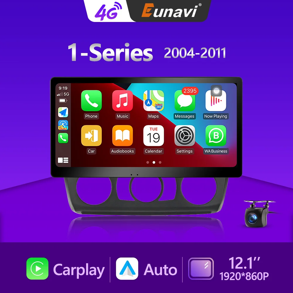 

Eunavi 2 Din Android Auto Radio For BMW 1 Series E88 E82 E81 E87 2004-2011 Car Multimedia Player 4G Carplay GPS Autoradio 2din