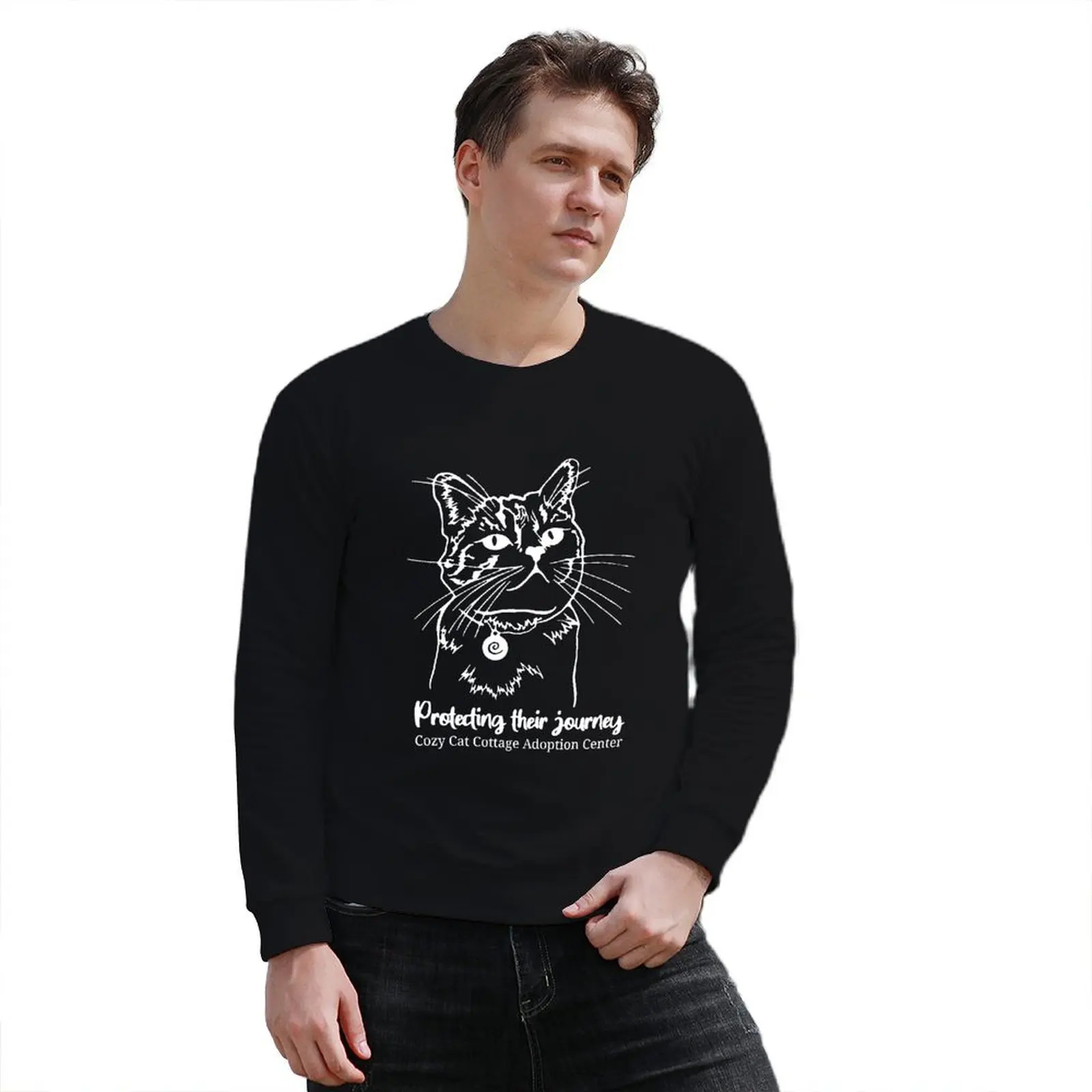 Protecting Their Journey (Cozy Cat Cottage) пуловер с капюшоном мужской зимний свитер толстовка