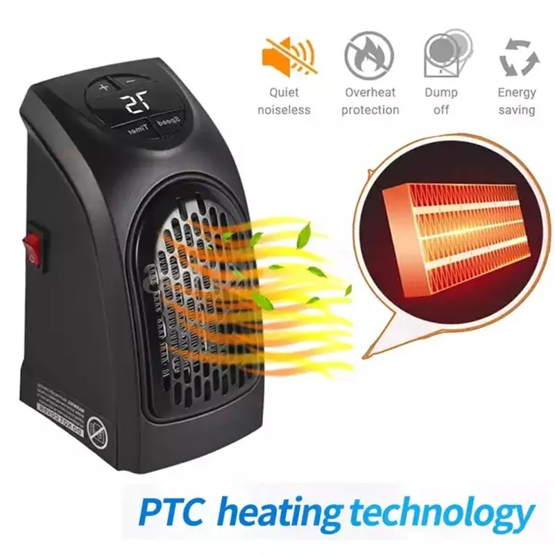 Electric Mini Fan Heater Warm Blower Portable Desktop Househ