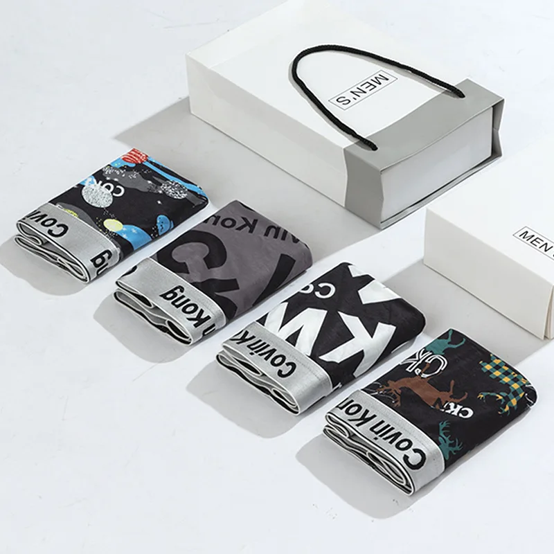 Men's Panties Set Cotton Men Underwear Men Boxer Men's Briefs Soft Man Undrewear Breathable Men Underpants Sexy Men's Shorts Set