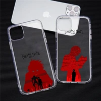 death note anime phone case transparent soft for iphone 12 11 13 7 8 6 s plus x xs xr pro max mini