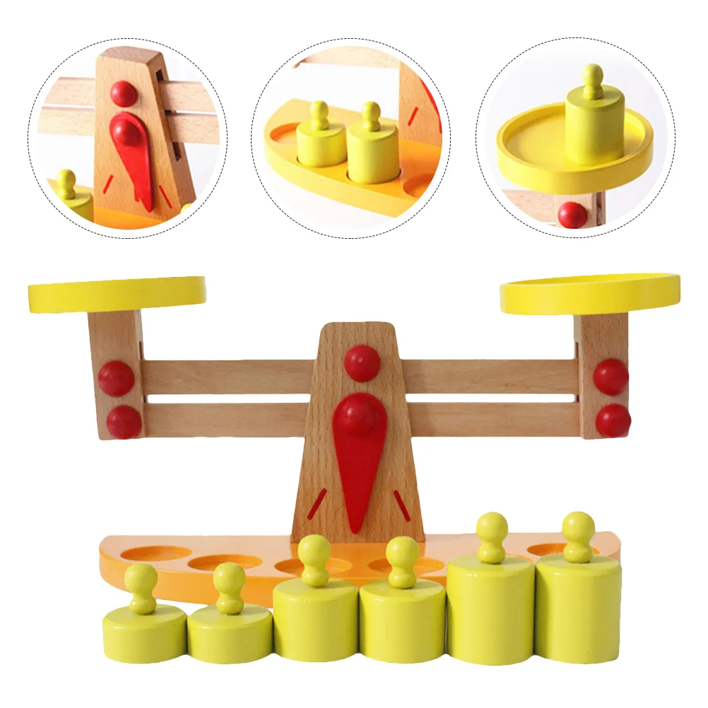 

Montessori Wooden Scale Toys Kids Counting Game Calculation Math Educational Kindergarten Preschool Learning