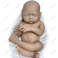 18 inch soft silicone girl unpainted bebe reborn doll kits diy blank reborn baby kits bebe reborn corpo de silicone inteiro