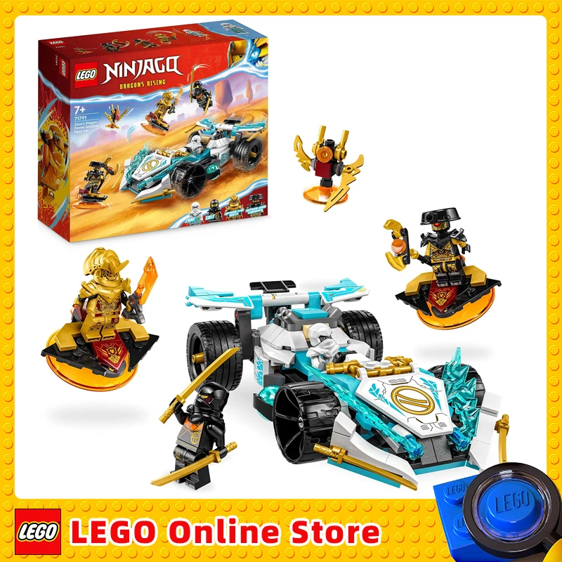 

LEGO 71791 NINJAGO Zanes Dragon Power Spinjitzu Racing Car Toy for Children Vehicle Kit with Spinning Function 4 Mini Figures