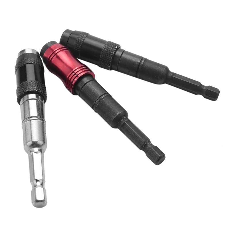 

3Pcs Magnetic Pivot Drill Bit Holder, 1/4 Inch Magnetic Screw Drill Tip, 20° Drill Extender Rotating Screwdriver Holder