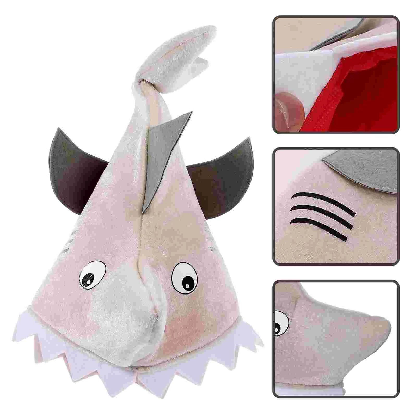 

Kids Adults Plush Hat Ocean Animal Hats Fun Cartoon Fish Hood Costume Novelty Make