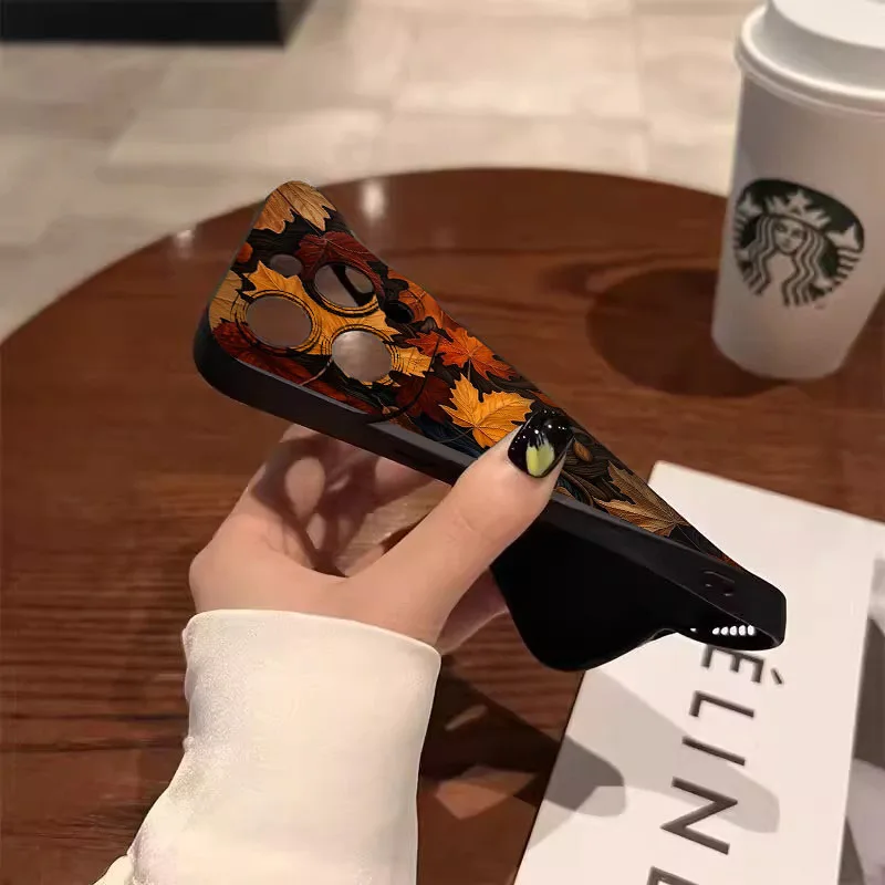 Чехол для телефона с узором кленовых листьев для Xiaomi Poco X7 Pro, чехлы Poco M6 Pro 4G X6 X5 X3 F7 F5 F6, силиконовый мягкий чехол Fundas (art.: 3920d15bc4613) - 3920d15bc4613