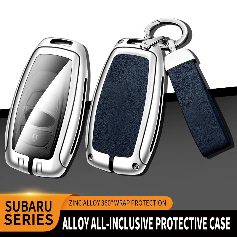 

Brand New Zinc Alloy Leather TPU Key Chain Car Key Bag For Subaru Forester XV Outback BRZ Legacy 2023 Accessories