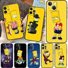 Забавные мультяшные Симпсоны для Apple iPhone11 12 13 Pro Mini X XR XS Max 7 8 Plus черный роскошный мягкий силиконовый чехол для телефона