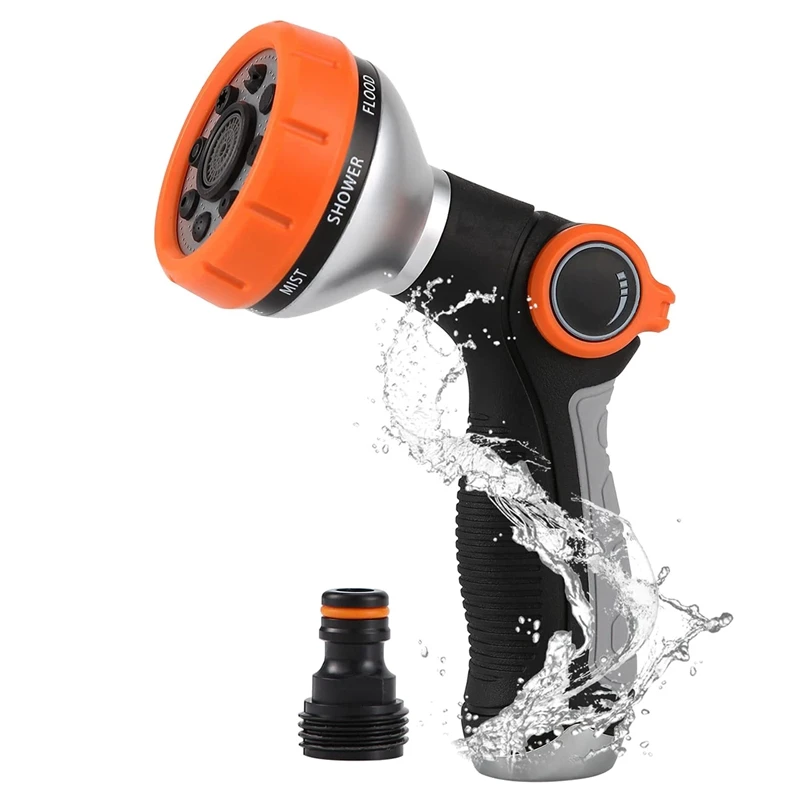 

Promotion! Hose Nozzle Garden Hose Nozzle Hose Spray Nozzle Thumb Control With 8 Adjustable Patterns Hose Sprayer Hose Nozzle
