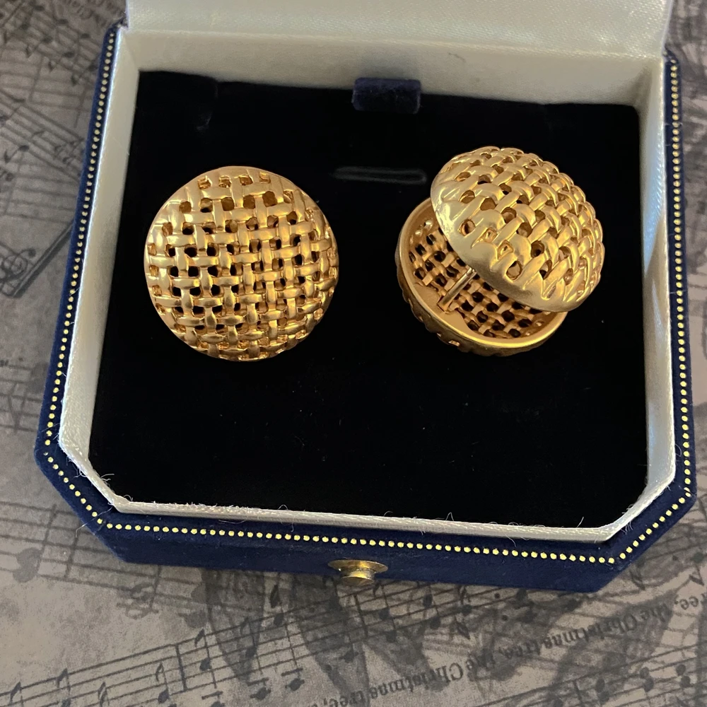 Ретро геометрический полый шар с двусторонними сережками роскошные модные