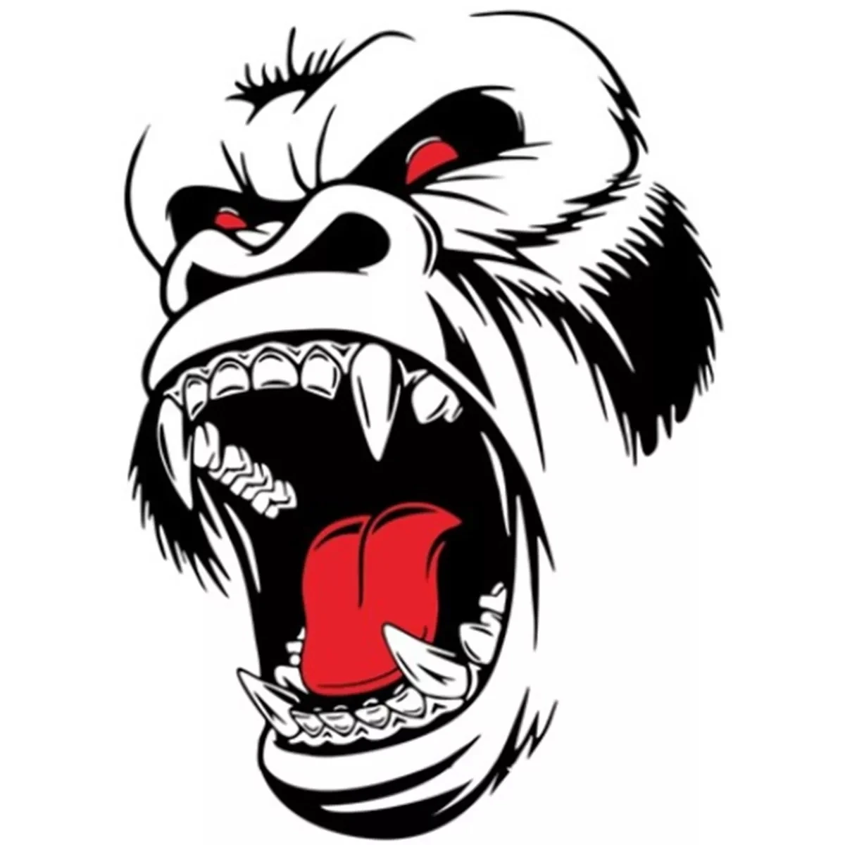 

New Fashion Horror Ape Totem Car Stickers Decor Decals Funny Gorilla Decorative Accessories Creative Sunscreen Waterproof