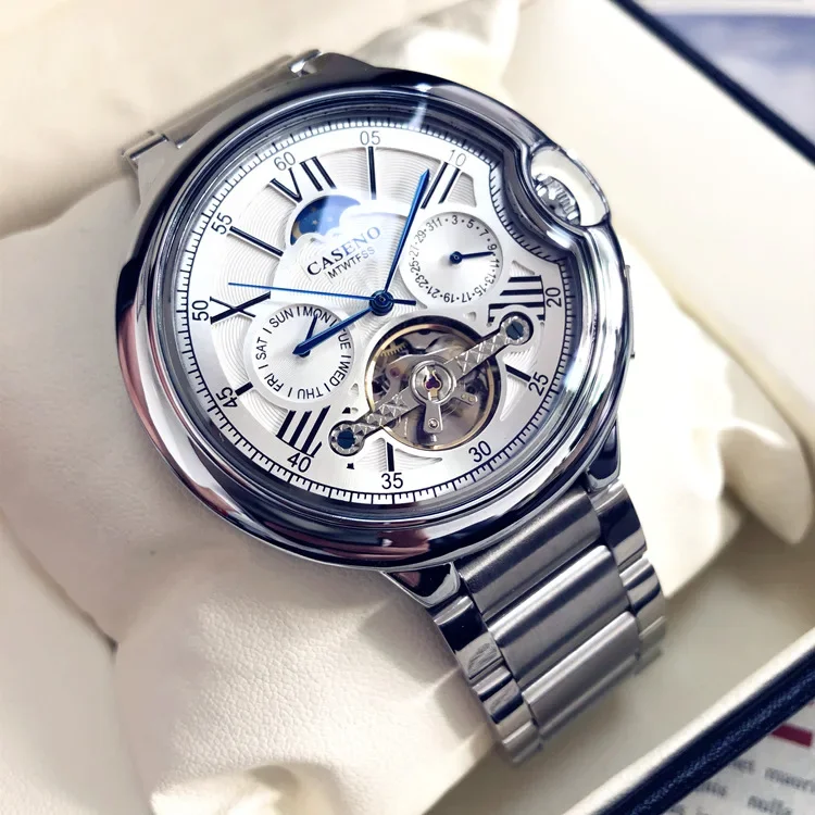 Часы швейцарские мужские механические автоматические водонепроницаемые Модные