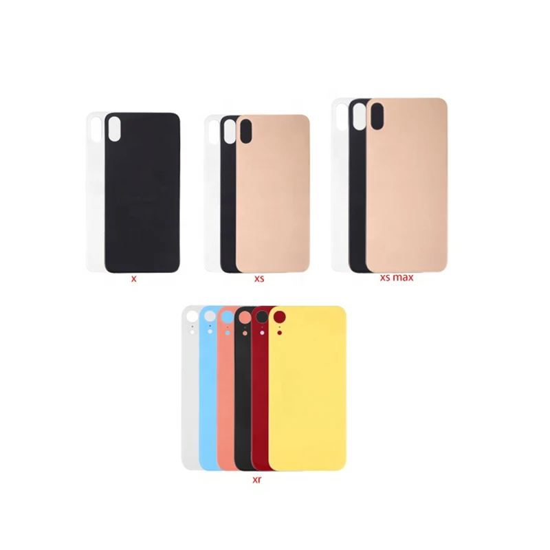 

10 Pieces/Lot New High Quality Battery Cover Back Glass Panel for iPhoneX XR XS XSMAX Large Hole Back Glass Replacement Parts