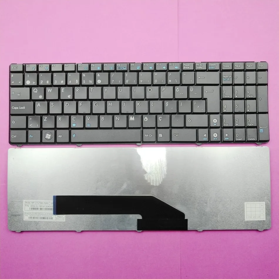 

Turkish Laptop Keyboard For Asus K50 P50 K60 K61 K62 K70 K70IJ F90 X5D X51 Tr Layout