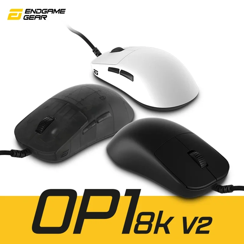 Фото Игровая мышь Endgame Gear OP1 8K V2, проводная, с сенсором Paw3950, частотой опроса 8000 Гц, легкая, для ПК, аксессуары для ПК №2
