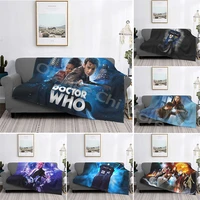 3d printed doctor who super soft flannel blanket multifunctional personalized warm four seasons bedspread