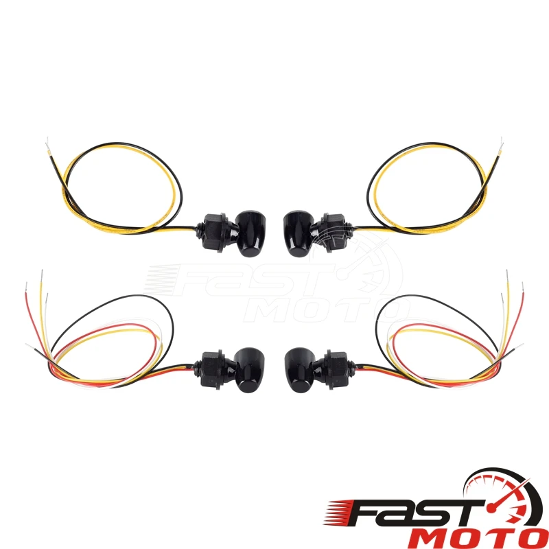 Указатели поворота для мотоцикла желтые красные фонари торможения Мини мигающий