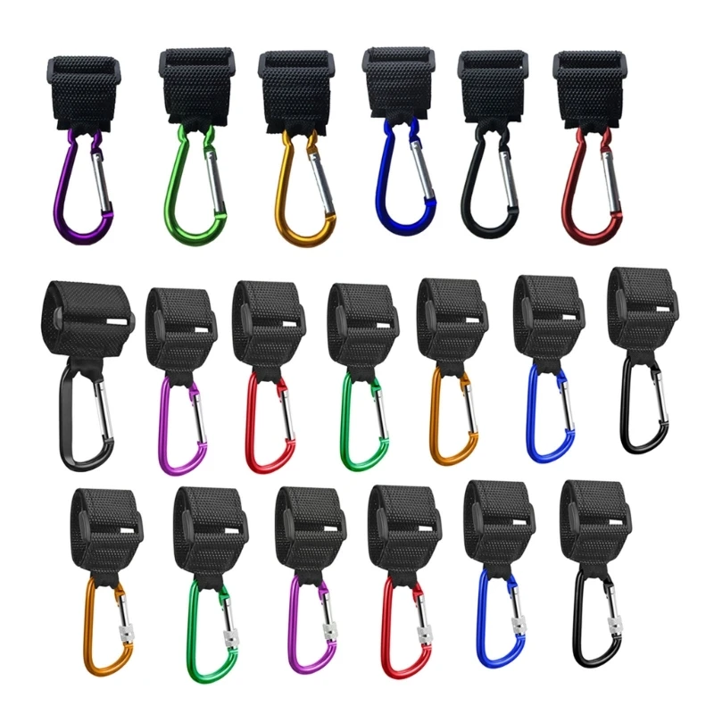 

H37A Pushchair Hooks Pram Hanging Clip Hooks Carabiner Hook Mommy Bag Hanging Hooks