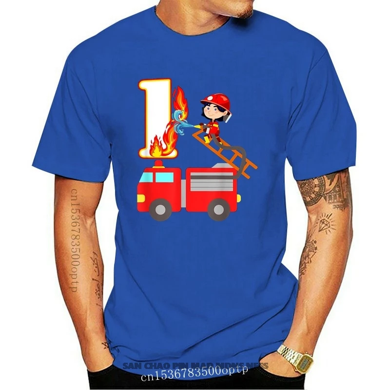 

Fashion Man Funny Firetruck Firefighter 3 Years Old Birthday Cool T Shirt