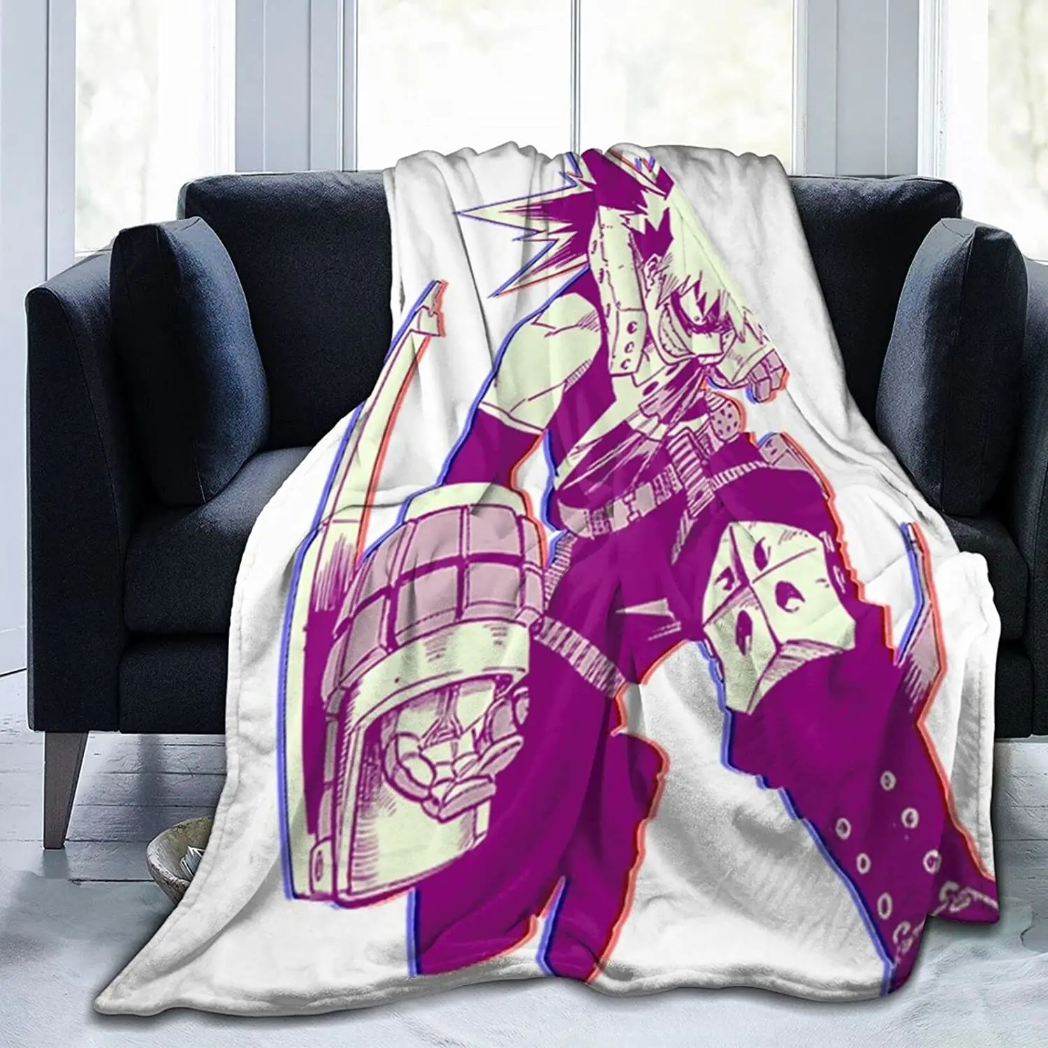 

Bakugou Splosion Design Soft Flannel Blanket Lightweight Fleece Blanket Air Conditioner is Suitable for Bedroom Living Room Sofa