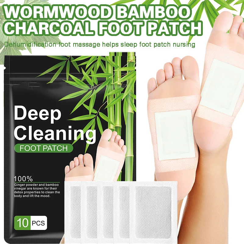 

Wormwood Bamboo Charcoal Foot Patch Detoxify Toxins Relieve Stress Foot Sticker Wormwood Bamboo Charcoal Foot Patch WH998