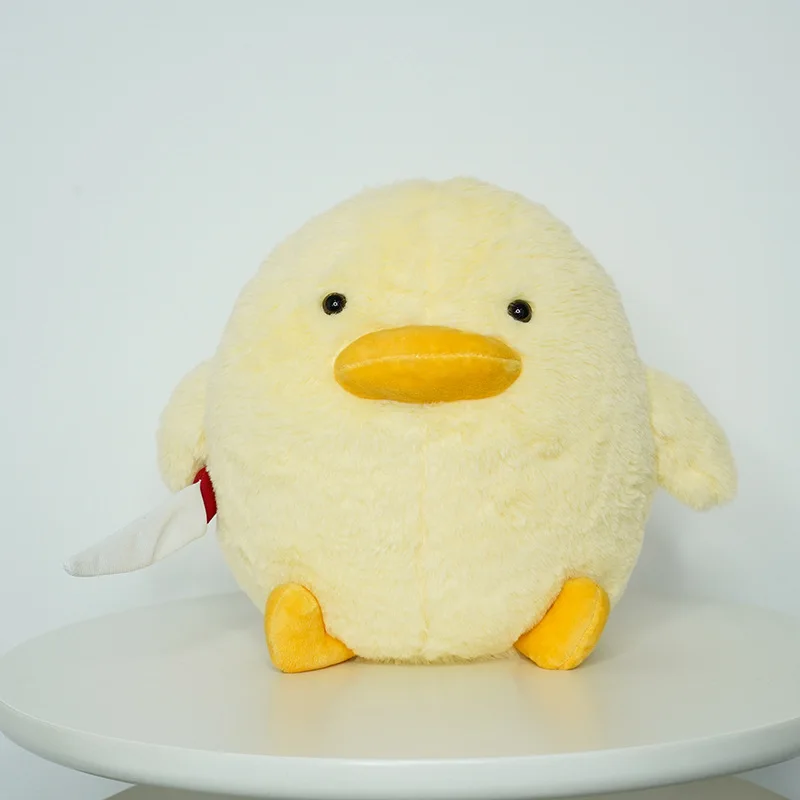 

28cm Cartoon Duck with Knife Plush Toy Cute Hamster Animal Stuffed Plush Dolls Plus Duck Christmas Birthday Gifts for Fan Friend