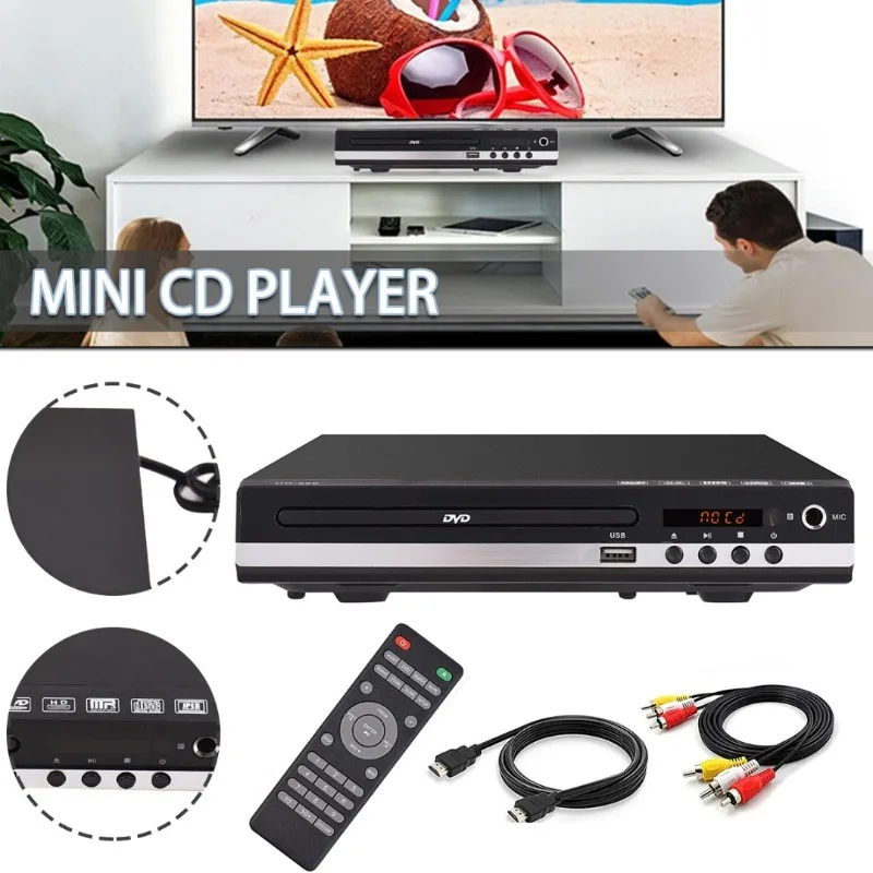 Compact Multi Region Dvd Svcd Cd U Drive Disc Playe For Tv P