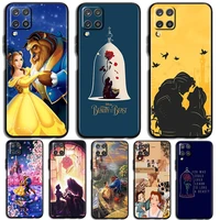 beauty and the beast phone case for samsung a32 a52 a52s a72 a02 a22 a03 a02s a03s a13 a53 a73 a23 a13 5g lite core black luxury