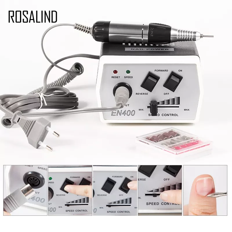 35W 1 SET Electric Nail Drill Machine Nail Equipment Manicure Pedicure Files Electric Manicure Drill & Accessory