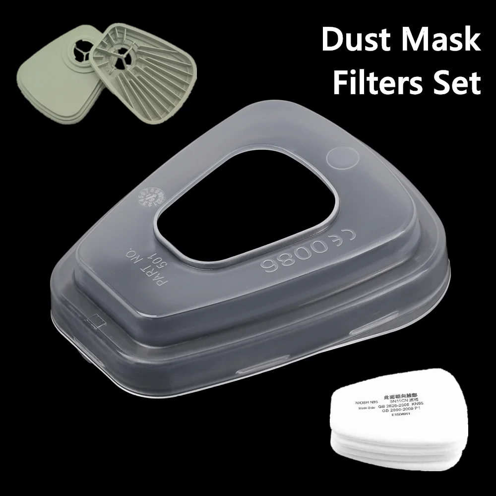 

Dust Gas Mask Filter Accessory Sets Cotton Filter 5N11 Cover 501 Filter Adapter 603 Replacement For Original Masks 6200 7502