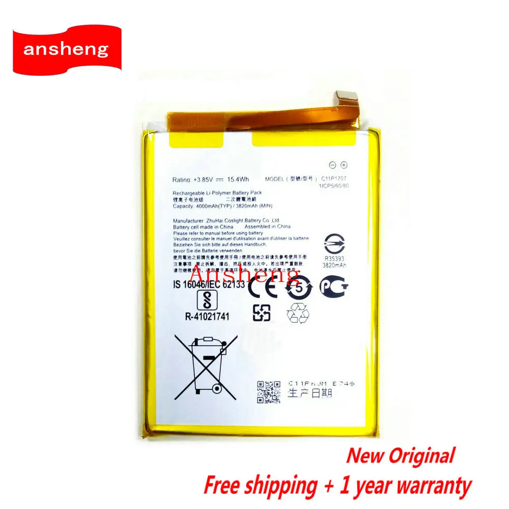 

Original 4000mAh C11P1707 Battery For Asus Zenfone Max M1 ZB555KL X00PD Mobile Phone