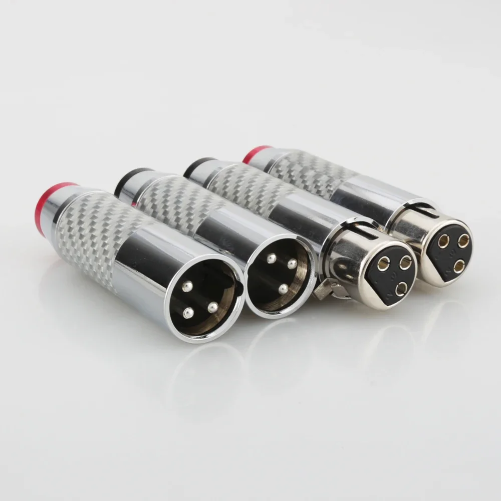 Высокое качество Hi-Fi аудио 3-контактный штекер и гнездо черный красный углеродное