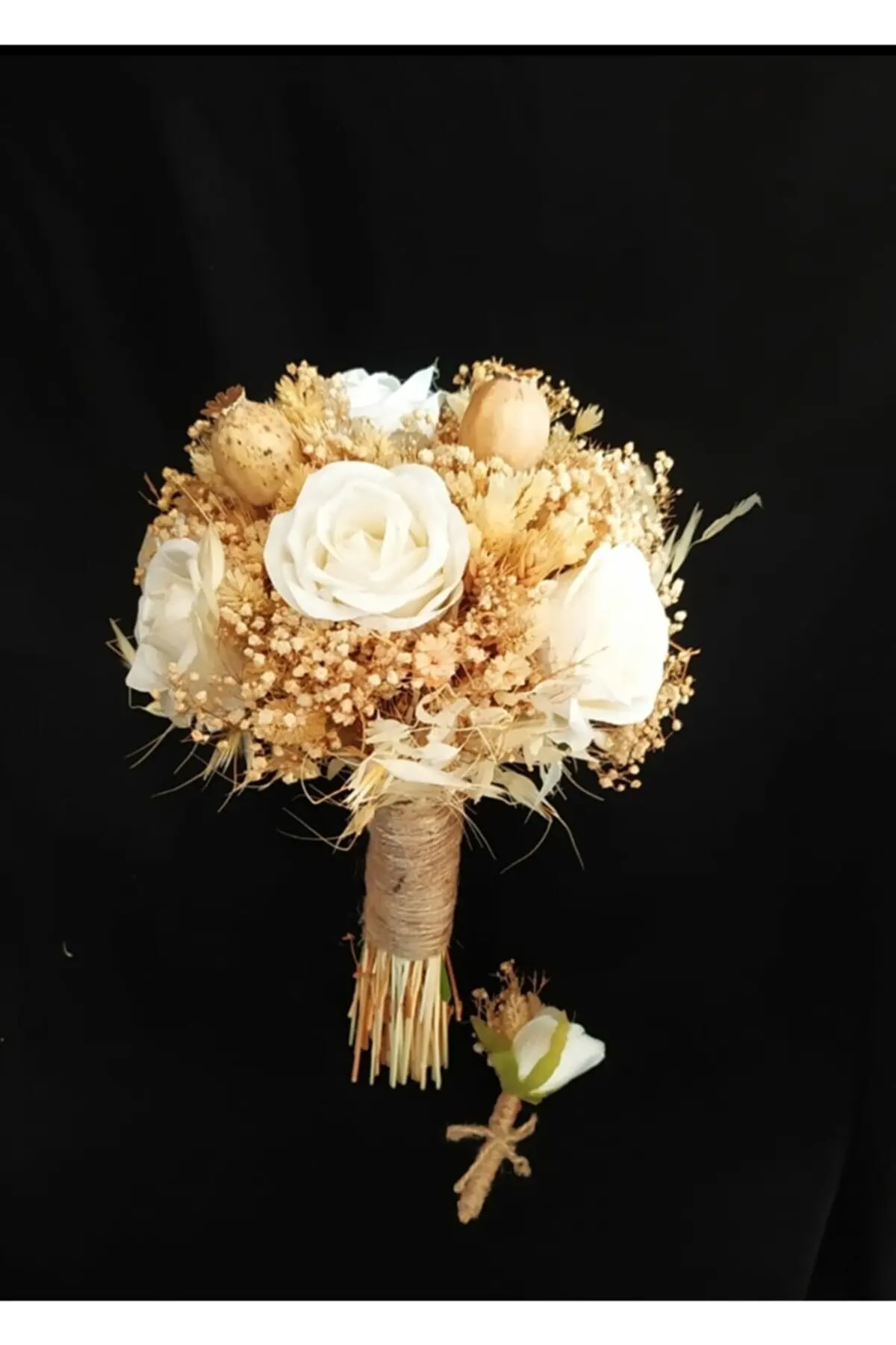 

White Velvet Rose New Corsage Bride And Groom Boutonniere GLNBYZ Bridesmaid Throw Bouquet 2022 Marriage