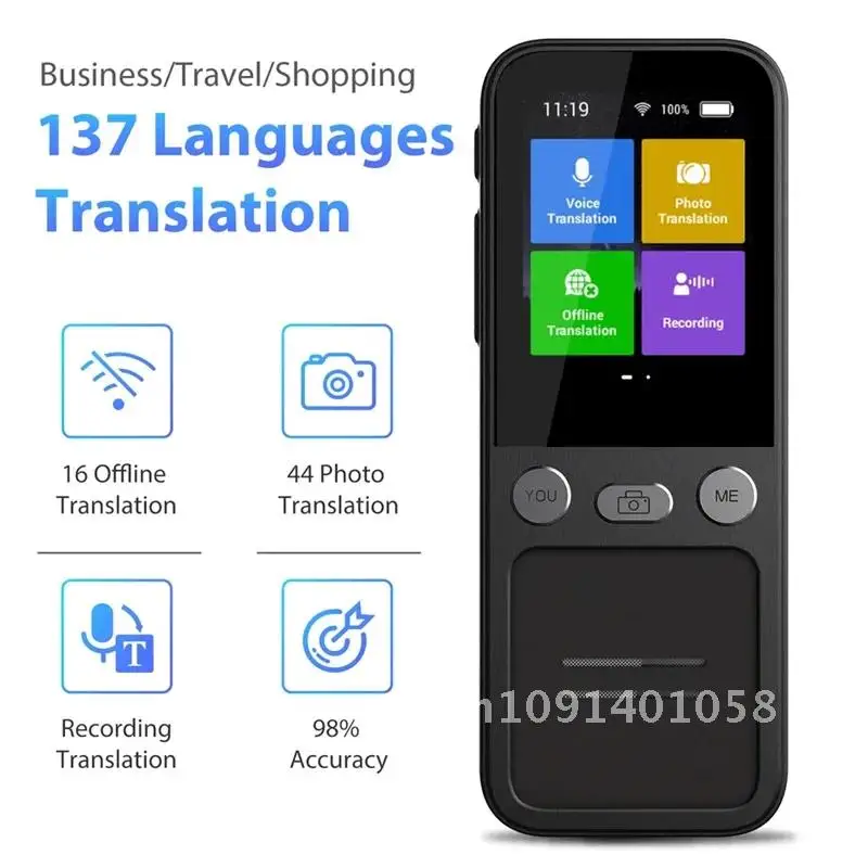 T16 AI Голосовой переводчик в реальном времени 138 несколько онлайн-мов голосовая