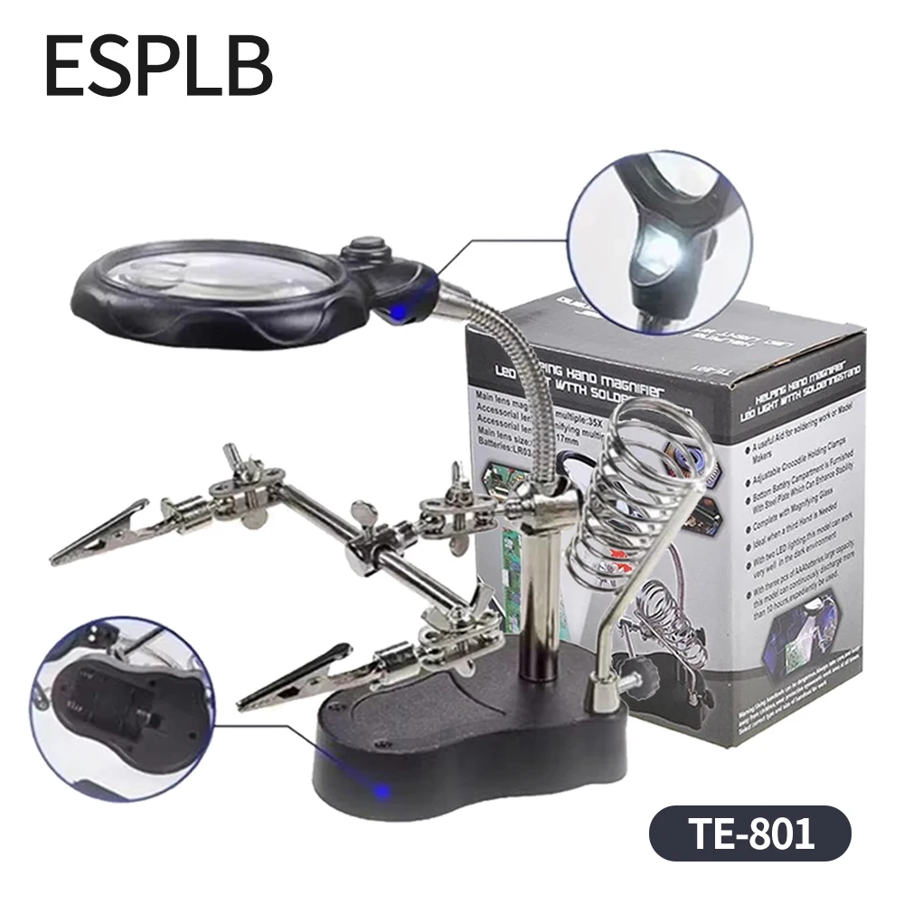 

ESPLB TE-801 Лупа для пайки с подсветкой