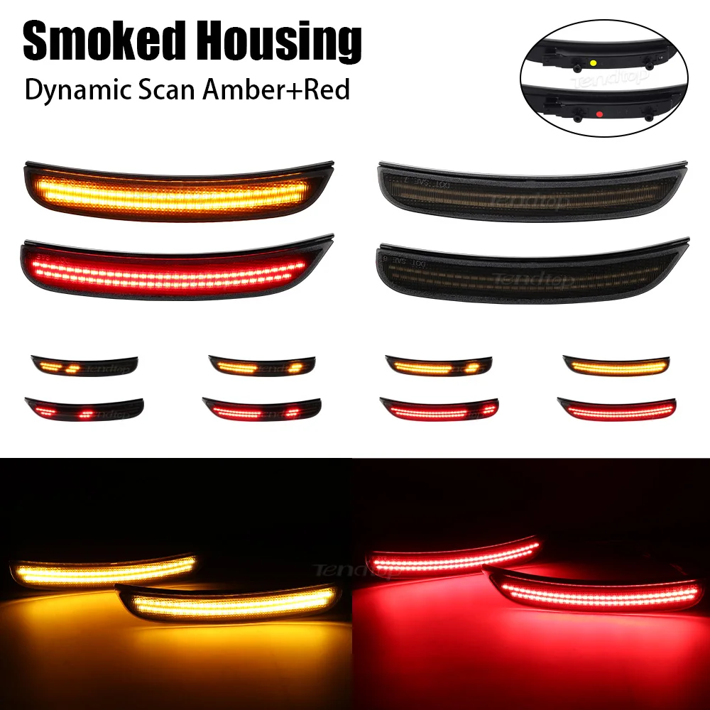 

Передний и задний янтарно-красный боковой габаритный фонарь, мигающий светодиодный сигнальный фонарь, боковой габаритный фонарь для Dodge Charger 2015-2023