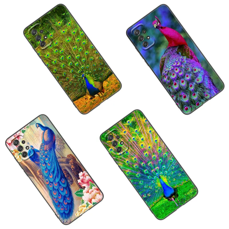 Чехол для телефона с изображением павлина для Samsung A04 A21 A30 A50 A52 S A13 A14 A22 A23 A32 A53 A73 A11 A12 A31 A33 A51 A70 A71 A72