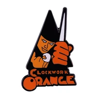 poster of thriller movie clockwork orange television brooches badge for bag lapel pin buckle jewelry gift for friends