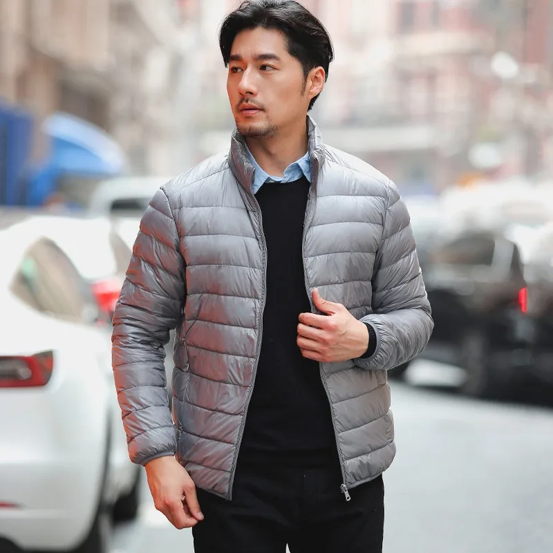 Men's Ultralight Down Jacket Fall/Winter Packable coat Male Oversized Casual Street Clothing Men Running Sport Hoodies Jackets