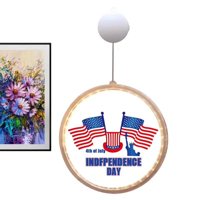 

Independence Day Decorations Lighted American Flag Outdoor Flag Window Lights 4th Of July Lantern Lights String For Independence