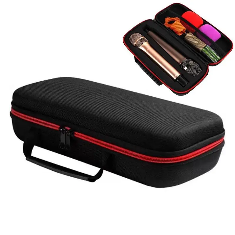 

Mic Case Tool Cases Wireless Microphone Storage Box Slot Separation Waterproof EVA Mesh Pocket For Microphone & Accessories