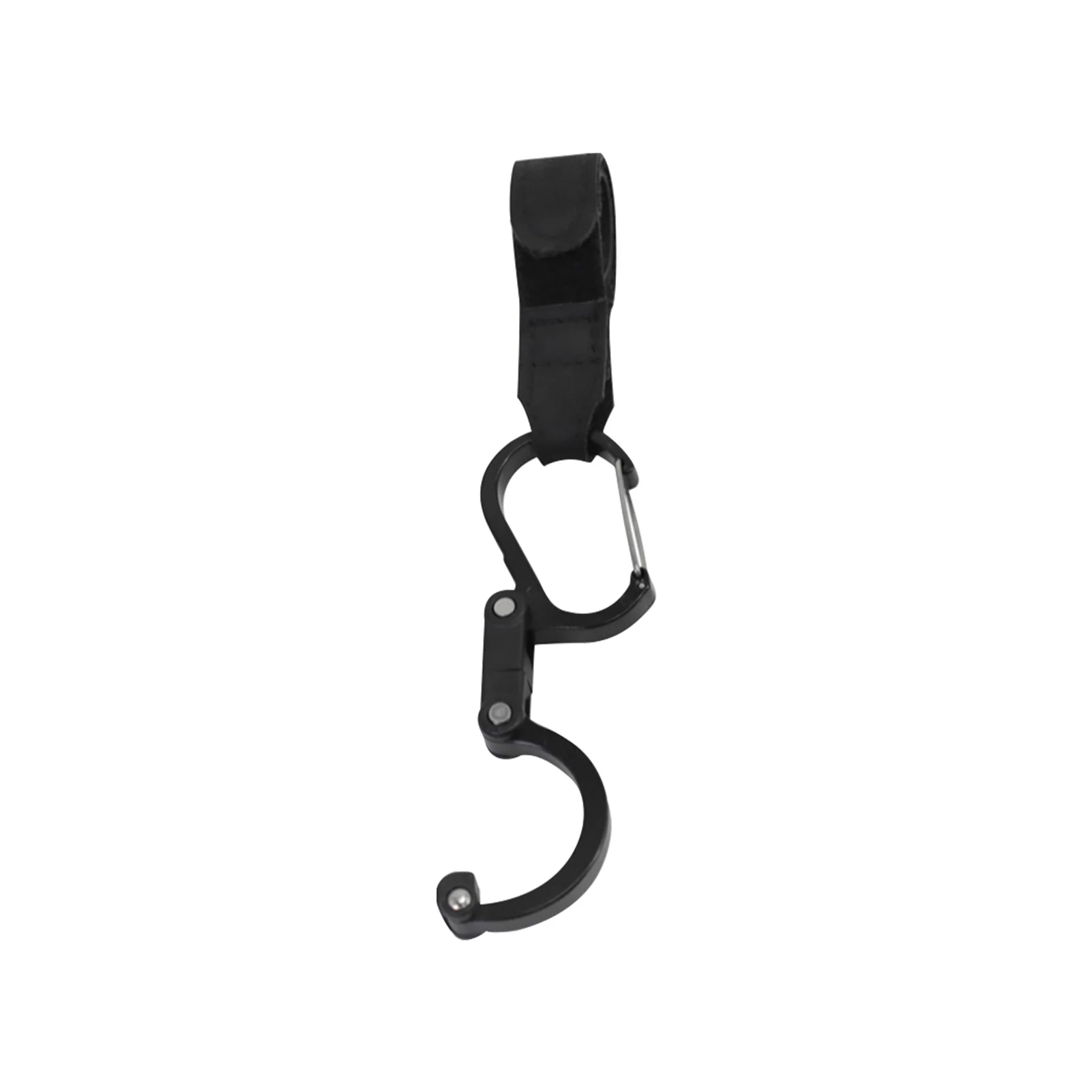 

For Hanging Bags Travel Pram Anti Slip Easy Install Storage Baby Stroller Hook Buggy Clips Outdoor Portable Black 360 Rotation