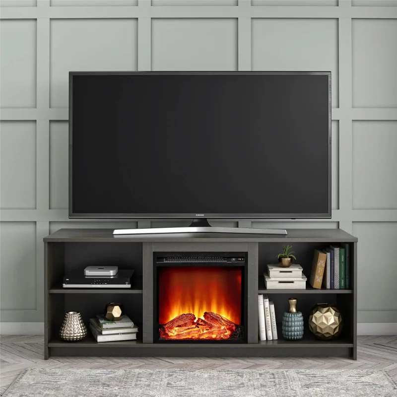 

Mainstays Fireplace TV Stand for TVs up to 65", Espresso tv stand living room furniture