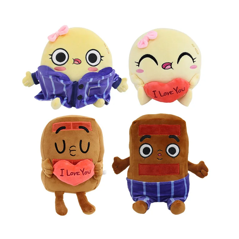

1/2pcs Choco And Pancake Plush Toys Kawaii Anime Chocolate Plushies Pillow Doll For Kid Birthday Gift Room Decor Collection Gift