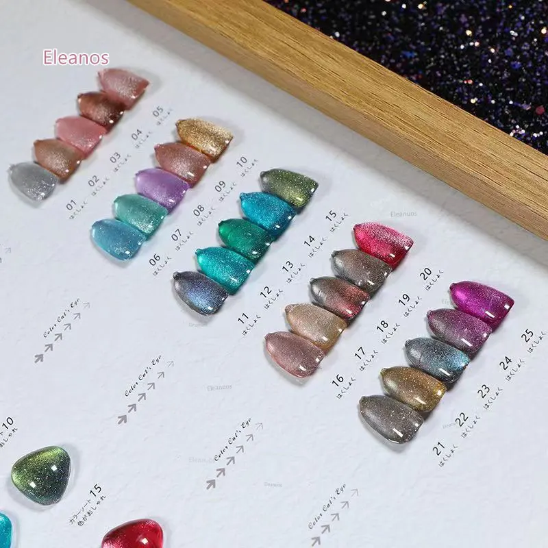 Eleanuos Sea Color 12ml Cat Eye набор гель-лаков для ногтей 25 шт. весна Блестящие Блестки